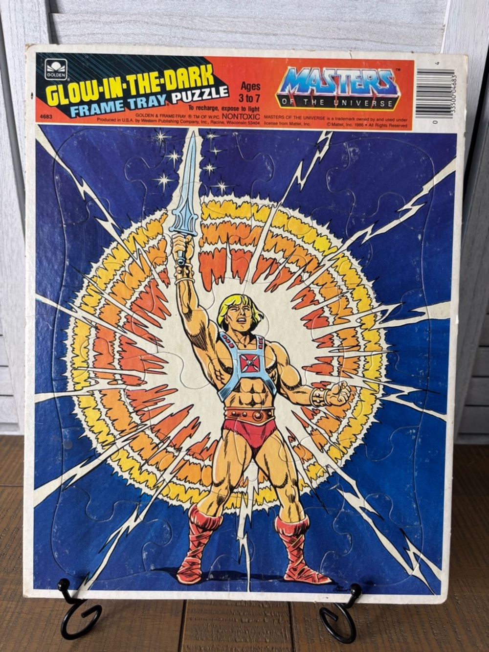 Vintage 1984 He-Man Masters of the Universe Glow-in-the-Dark Puzzle MOTU
